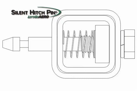 Lets Go Aero Silent Hitch Pin®: 5/8 Anti-Rattle Pin & Clip for 2 Hitches