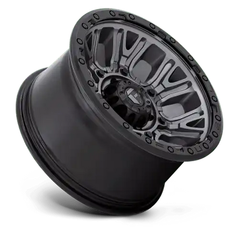 D825 17X9 6X5.5 M-GNMTL BLK-RG -12MM