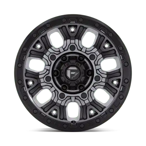 D825 17X9 6X5.5 M-GNMTL BLK-RG -12MM