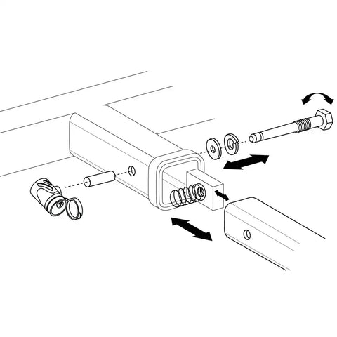 Lets Go Aero Silent Hitch Pin®: 5/8'' Press-On Locking Anti-Rattle for 3'' Hitches