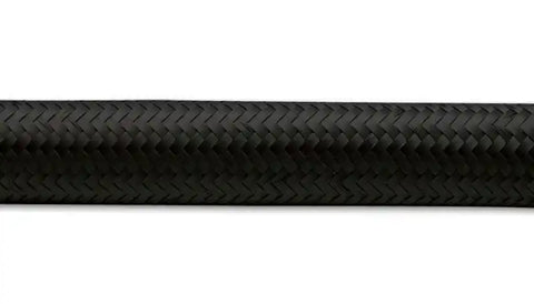 Vibrant -8 AN Black Nylon Braided Flex Hose (5 foot roll)