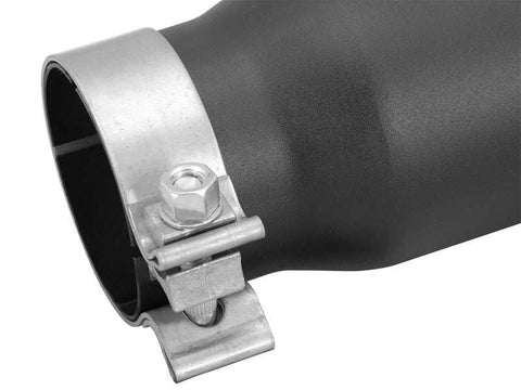aFe 49T30401-B09 MACHForce XP 3in Inlet x 4in Outlet 9in Length Clamp-On Black Tip