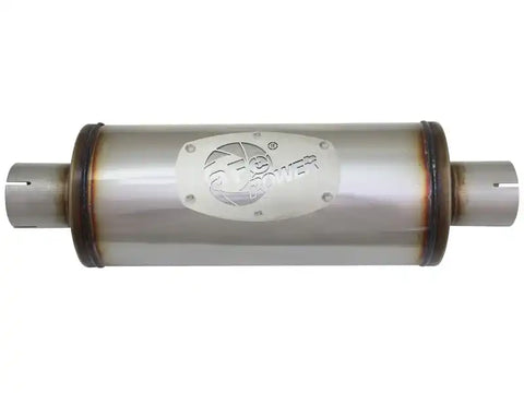 aFe 49M00007 MACH Force-Xp 409 SS Muffler 2-1/2in Center/Center 14in L X 6in Dia - Round Body