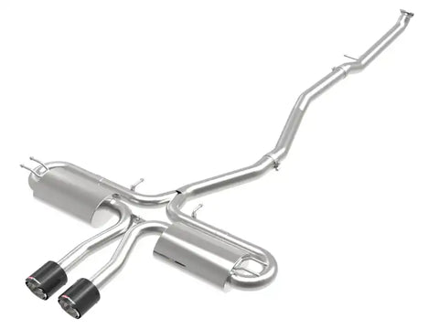 aFe 49-36621-1C Takeda 3in 304 SS Cat-Back Exhaust System w/ Carbon Tips 2017+ Honda Civic Si (4dr) I4 1.5L (t)