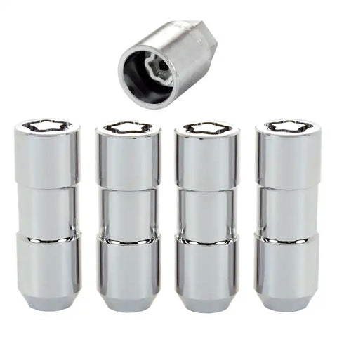 McGard Wheel Lock Nut Set - 4pk. (Cone Seat Duplex) 1/2-20 / 7/8 Hex 2.5in. Length Chrome