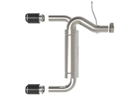 aFe 49-33137-C Vulcan 3in 304 SS Axle-Back Exhaust 2021 Ford Bronco L4-2.3L (t)/V6-2.7L (tt) w/ Carbon Tips