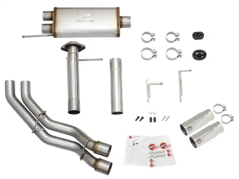 aFe 49-43080-P Rebel Exhausts 3in SS Cat-Back 09-14 Ford F-150 4.6/5.0/5.4L w/ Polished Tips