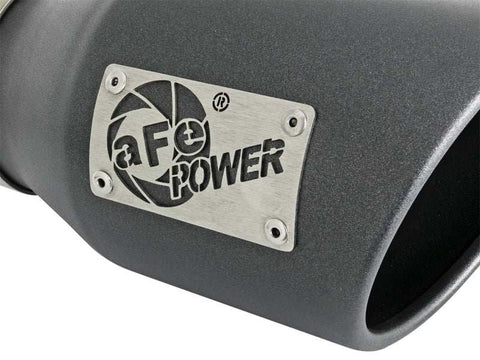 aFe 49T30451-B091 MACH Force-Xp 3in 304 SS Metallic Black Exhaust Tip In x 4-1/2in Out 9in L Clamp-On Right
