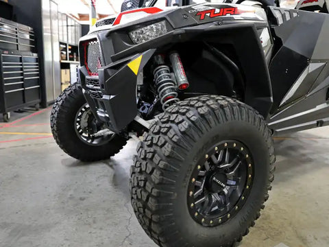 aFe 851-5600-04-CA 17-19 Polaris RZR 925/1000cc Sway-A-Way 2.5 Front Coilover Kit w/ PB Reservoirs and Comp Adj