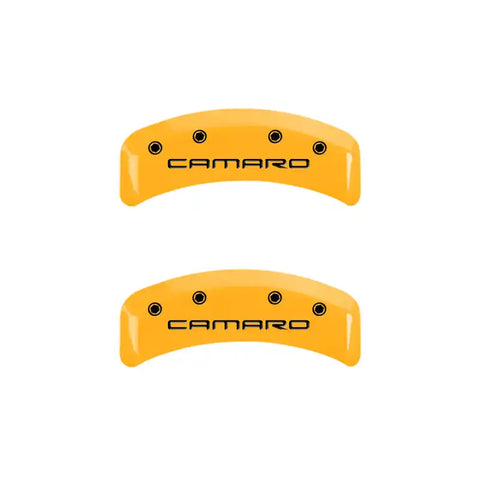 MGP 4 Caliper Covers Engraved F & R Gen 4/Camaro Yellow Finish Black Char 1997 Chevrolet Camaro