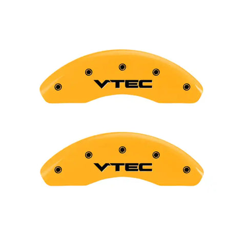 MGP 4 Caliper Covers Engraved Front Honda Engraved Rear H Logo Yellow finish black ch