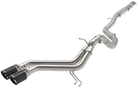 aFe 49-37018-C Takeda 2-1/2in SS-304 Cat-Back Exhausts w/ Carbon Fiber Tips 13-17 Hyundai Veloster L4-1.6L