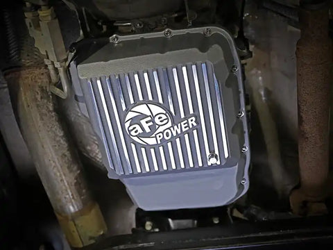 aFe 46-71160A Transmission Pan Raw w/ Machined Fins 13-19 Dodge Diesel Trucks L6-6.7L (td)