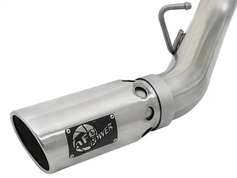 aFe 49-04086-P ATLAS 4in DPF-Back Alum Steel Exhaust System w/Dual Exit Polished Tip 2017 GM Duramax 6.6L (td)