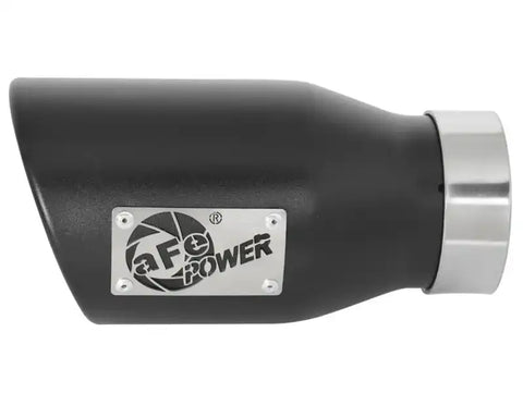 aFe 49T30452-B09 MACH Force-Xp 409 SS Exhaust Tip Black (Left Side) 3in In x 4-1/2in Out 9in L Clamp-On