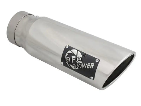 aFe 49T40501-P15 Diesel Exhaust Tip Bolt On Polished 4in Inlex x 5in Outlet 15in