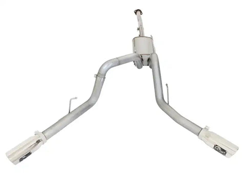 aFe 49-43070-P MACHForce XP Exhaust 3in SS Dual Side Exit CB w/ Polish Tips 15 Ford F150 Ecoboost V6-2.7L/3.5L