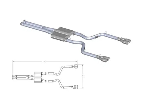 aFe 49-42017 MACHForce XP Exhausts Cat-Back SS-409 EXH CB Dodge Challenger 09 V8-5.7L