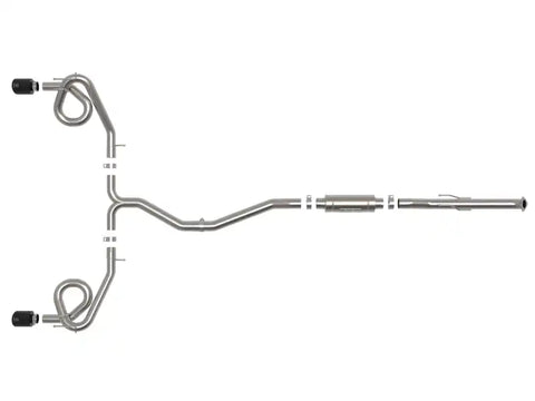 aFe 49-36630-B 22-23 Honda Civic Si L4 1.5L (t) Takeda 2.5in to 3in 304 SS Cat-Back Exhaust w/ Black Tips