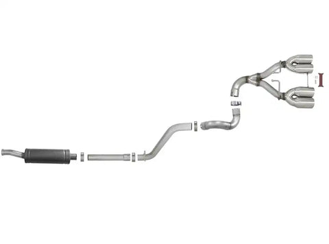 aFe 49-38073-P Rebel Series 2.5in 304 SS Cat-Back Exhaust w/ Polished Tip 18-20 Jeep Wrangler (JL)