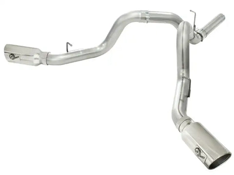 aFe 49-44043-P MachForce XP Exhaust 4inch DP-Back All SS 2011-14 GM Diesel Trucks V8-6.6L LML Polished