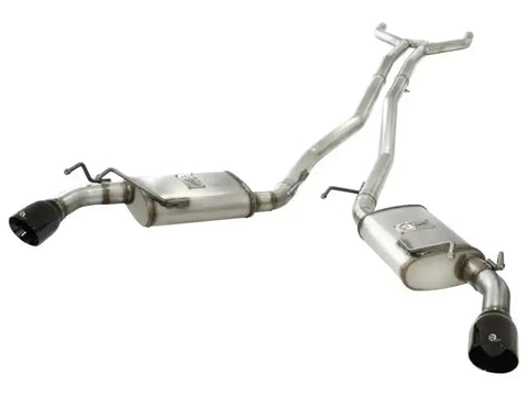 aFe 49-44042-B MACHForce XP Exhaust 2.5in Stainless Steel CB/10-13 Chevy Camaro V6-3.6L (td) (gloss blk tip)