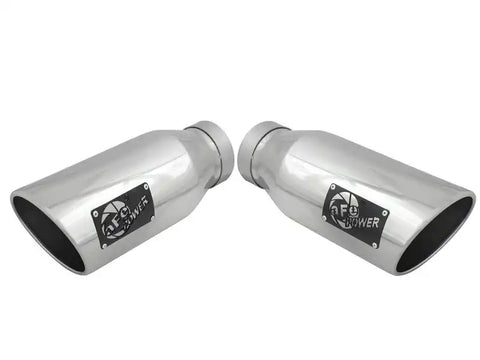 aFe 49-43122-P Large Bore-HD 4in 409 Stainless Steel DPF-Back Exhaust w/Polished Tips 15-16 Ford Diesel Truck