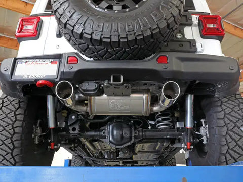 aFe 49-48096-P Rebel Series 409 Stainless Steel Cat-Back Exhaust 18-21 Jeep Wrangler JL 2.0L (t) - Polished Tip