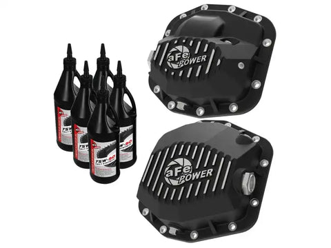 aFe 46-7101AB Pro Series Front/Rear Diff Cover Kit w/ Oil 2018+ Jeep Wrangler (JL) 2018 3.6L (Dana M186/M220)