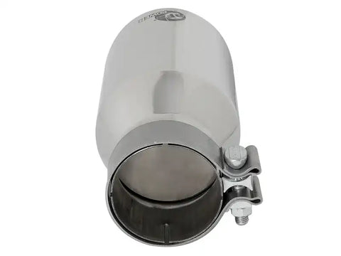 aFe 49T30454-P092 MACH Force-Xp Univ 304 SS Double-Wall Clamp-On Exhaust Tip - Polished 3in Inlet 4.5in Outlet