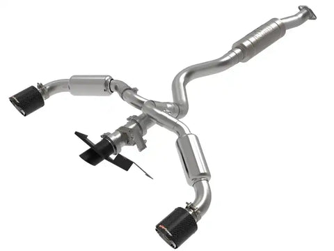 aFe 49-36067-C 23-24 Toyota GR Corolla L3 1.6L (t) Gemini XV 3in to 2-1/2in CatBack Exhaust w/Carbon Fiber Tips