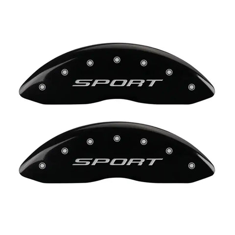 MGP 4 Caliper Covers Engraved Front & Rear 2015/Sport Black Finish Silver Char 2017 Ford Fusion