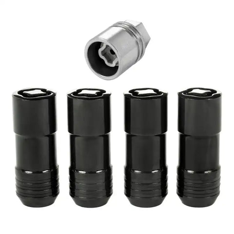 McGard Wheel Lock Nut Set - 4pk. (Cone Seat) M14X2.0 / 13/16 Hex 2.25in. Length Black