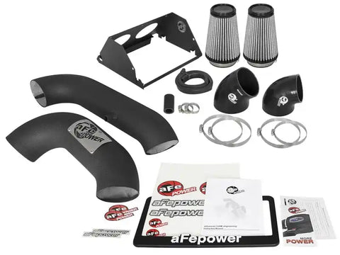 aFe 51-12972-B MagnumFORCE 2XP Intake w/3.5in Black Steel Housing Pro DRY S Filter 2017 Ford F-150 V6-3.5L (tt)