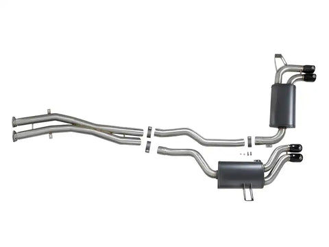 aFe 49-36344-B MACH ForceXP 2.5 IN 304 Stainless Steel Cat-Back Exhaust System w/ Black Tips 01-06 BMW M3 (E46)