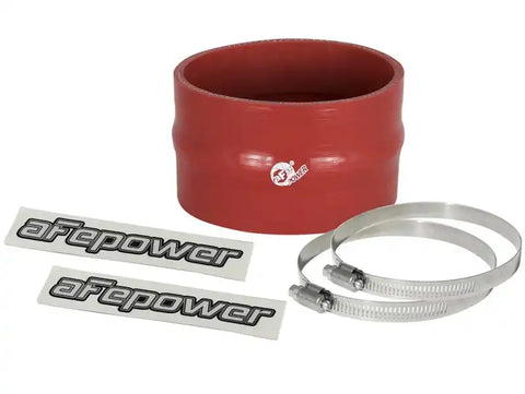 aFe 59-00060 Magnum FORCE CAI Univ. Silicone Coupling Kit (3.5in. ID / 2.25in. L) Straight w/Hump - Red