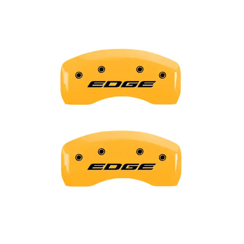 MGP 4 Caliper Covers Engraved Front & Rear EDGE/2015 Yellow finish black ch