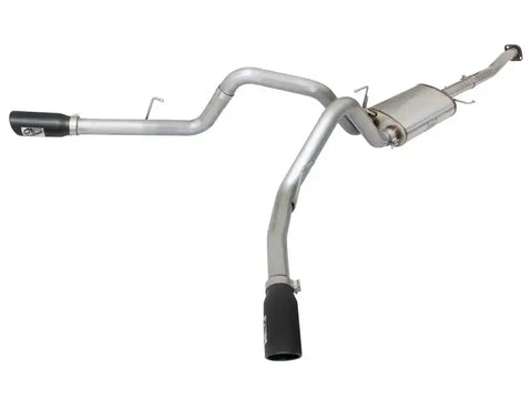 aFe 49-43074-B MACHForce XP Exhaust 3in SS Dual Side Exit CB w/ Black Tips 2015 Ford F150 5.0L V8 CC/SB EC/LB