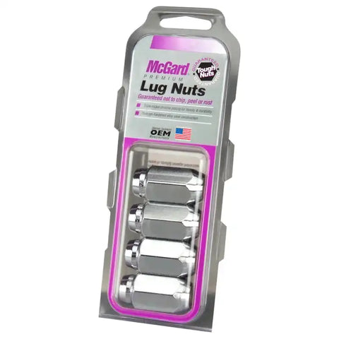 McGard Hex Lug Nut (Cone Seat) 9/16-18 / 7/8 1.75in. Length (4-Pack) - Chrome