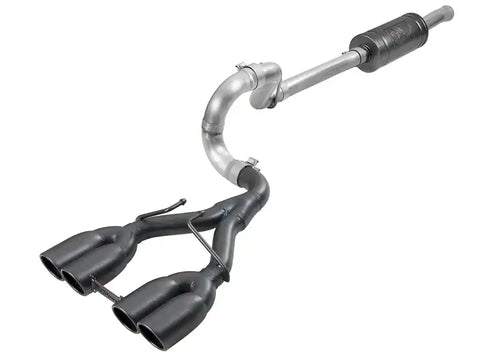 aFe 49-38073-B Rebel Series 2.5in 304 SS Cat-Back Exhaust w/ Black Tip 18-20 Jeep Wrangler (JL)