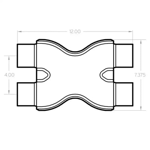 MagnaFlow Smooth Trans X 2.5/2.5 X 12 SS
