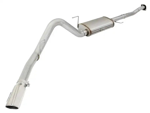 aFe 49-43073-P MACHForce XP Exhaust 3in-3.5in SS Single Side Ext CB w/ Polished Tips 15 Ford F150 V8 5.0L CC/SB