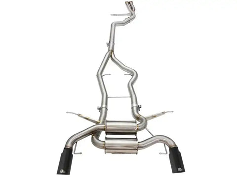aFe 49-36328-B MACHForce XP SS-304 Black Tip 3.0in-2.5in Dia Cat Back Exhaust 11-13 BMW 335i (E90/E92) 3.0L