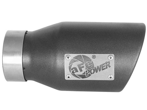 aFe 49T30451-B091 MACH Force-Xp 3in 304 SS Metallic Black Exhaust Tip In x 4-1/2in Out 9in L Clamp-On Right