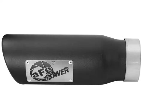 aFe 49T35456-B12 MACHForce-XP 3.5in 409 Stainless Steel Exhaust Tip x 4.5in Out 12in L Clamp-On