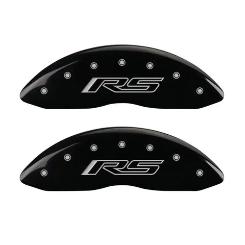 MGP 4 Caliper Covers Engraved Front & Rear Gen 5/RS Black finish silver ch