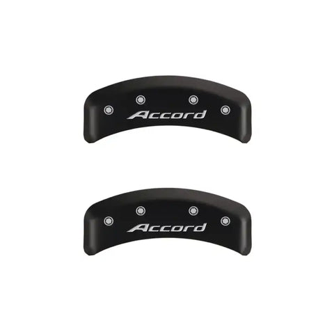MGP 4 Caliper Covers Engraved Front Accord Engraved Rear Accord Red finish silver ch