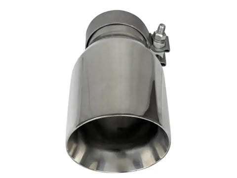aFe 49T30454-P093 MACH Force-Xp Univ 304 SS Double-Wall Clamp-On Exhaust Tip - Polished 3in Inlet 4.5in Outlet