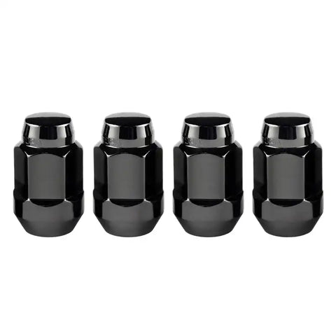 McGard Hex Lug Nut (Cone Seat Bulge Style) 1/2-20 / 3/4 1.45in. Length (4-pack) - Black