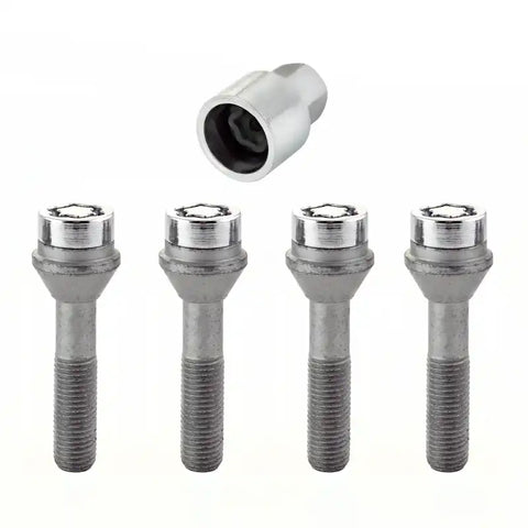 McGard Wheel Lock Bolt Set - 4pk. (Cone Seat) M12X1.5 / 17mm Hex 49.2mm Shank Length Chrome